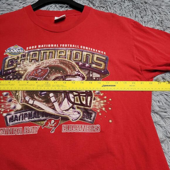 Vintage Tampa Bay Buccaneers‎ Shirt Mens Large NFL Football Champions 2002 Tee - Picture 11 of 13